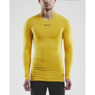 Craft Kompressions-Langarmshirt (enganliegend) Pro Control Unterwäsche gelb Herren